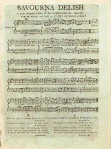 Savourna Delish atributed to Samuel Arnold published Dublin C. 1790